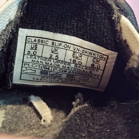 Vans Off The Wall size 3 infant Hearts pink white & black slip-on shoes - Picture 7 of 7